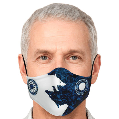 Sköll & Hati Viking Blue & White Face Mask Cover