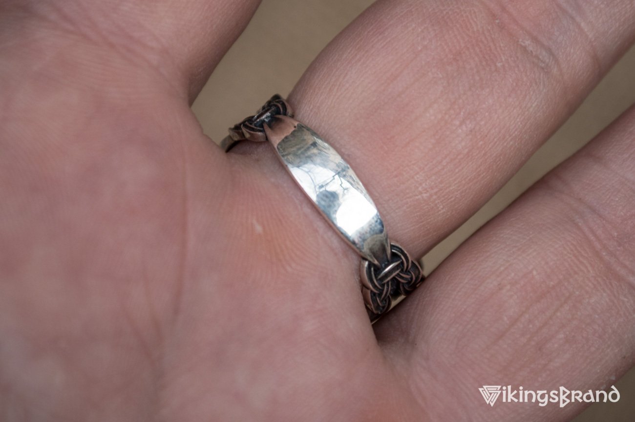 Sleipnir Viking Symbol with Viking Ornament Sterling Silver Norse Jewelry