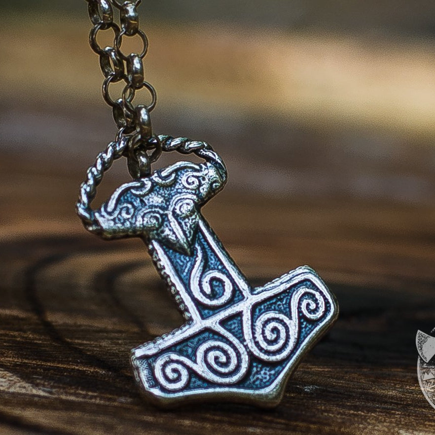 Small Thor's Hammer from Scania Island 925 Sterling Silver Pendant - VikingsBrand