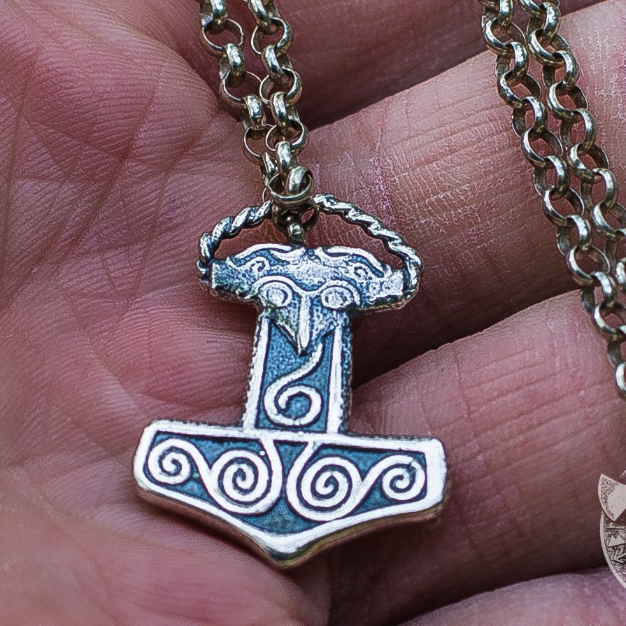 Small Thor's Hammer from Scania Island 925 Sterling Silver Pendant - VikingsBrand