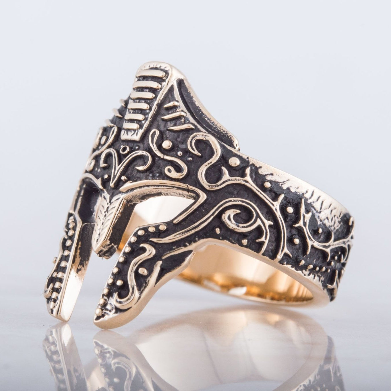 Spartan Helmet Bronze Ring