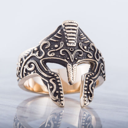 Spartan Helmet Bronze Ring