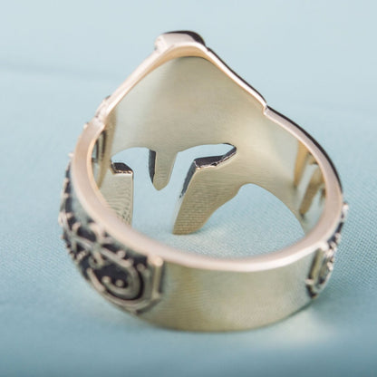 Spartan Helmet Bronze Ring