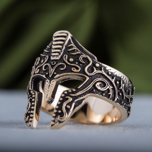 Spartan Helmet Bronze Ring