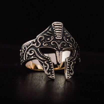Spartan Helmet Bronze Ring