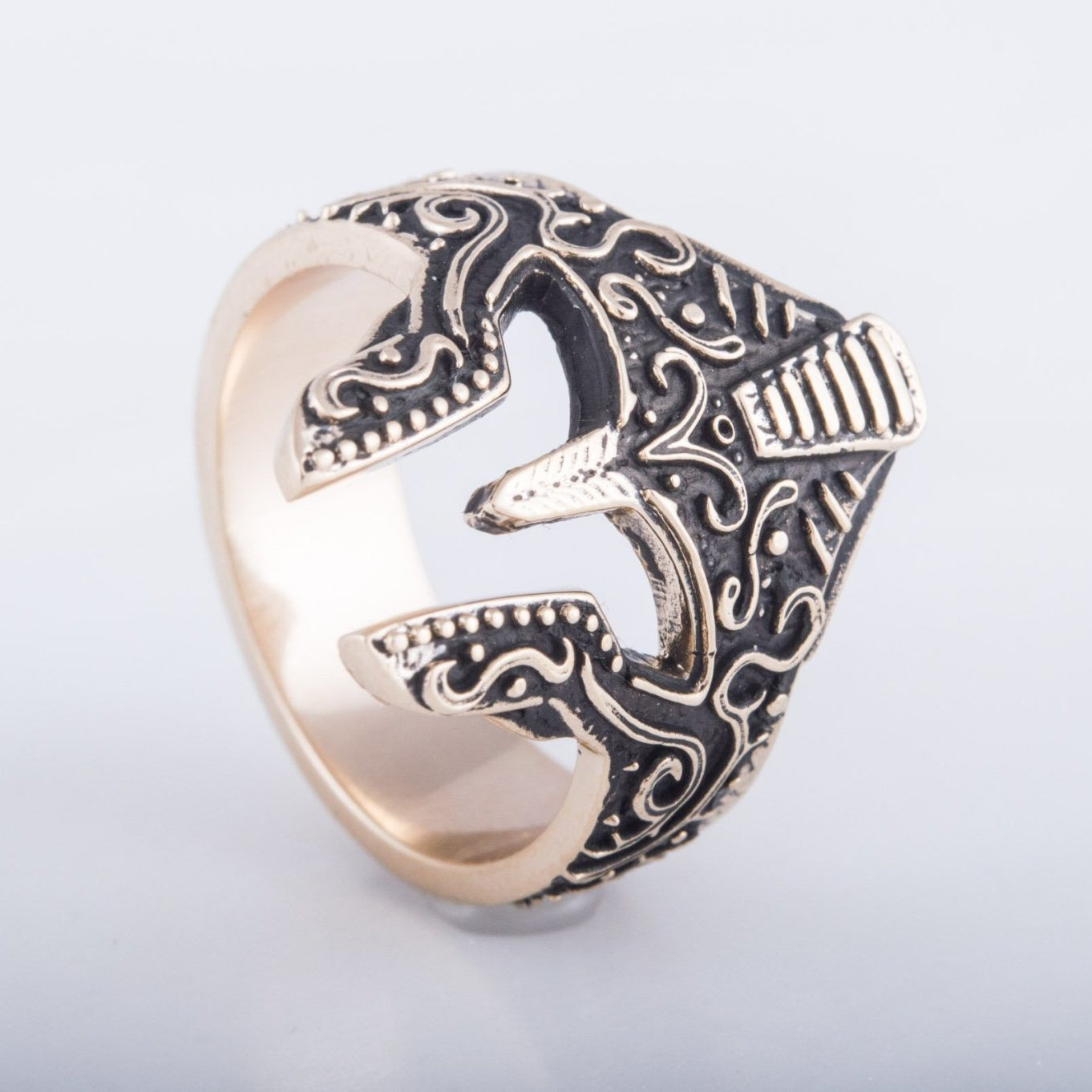 Spartan Helmet Bronze Ring