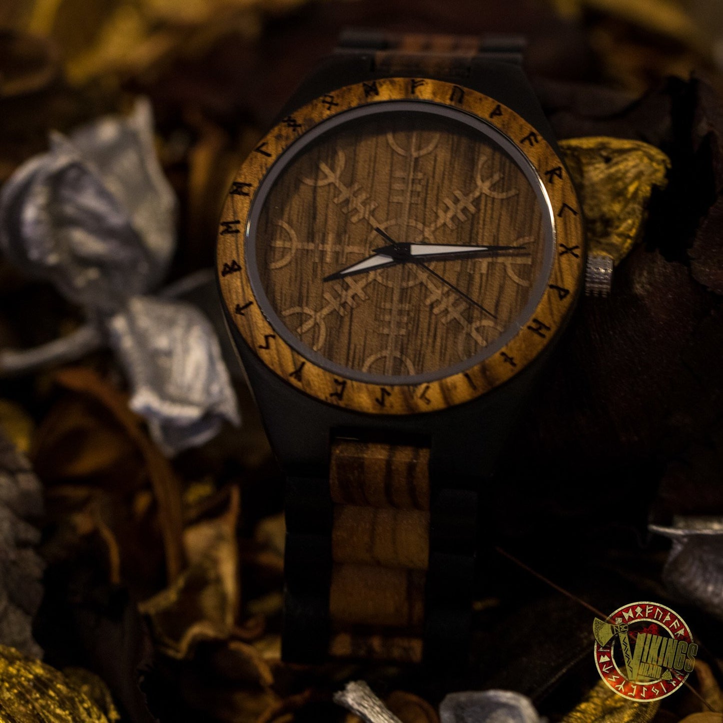 SPECIAL OFFER! Ivar Wooden Watch & Massive Chain Mjolnir Necklace - INSANE PRICE - VikingsBrand