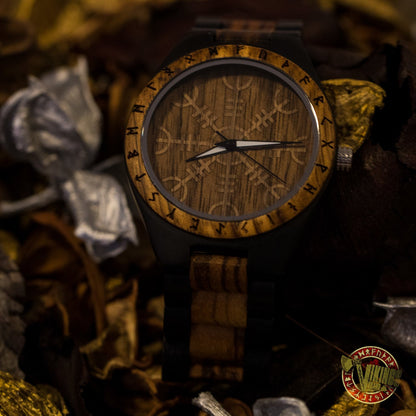 SPECIAL OFFER! Ivar Wooden Watch & Massive Chain Mjolnir Necklace - INSANE PRICE - VikingsBrand