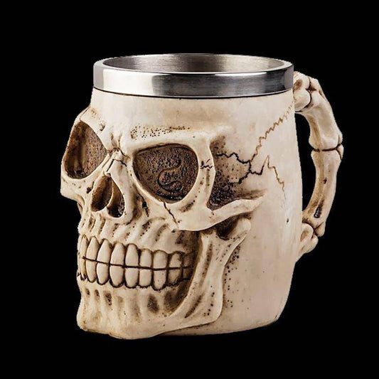Stainless Steel Drinking Skull Mug - VikingsBrand