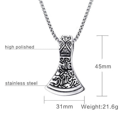 Stainless Steel Odin Necklace - VikingsBrand