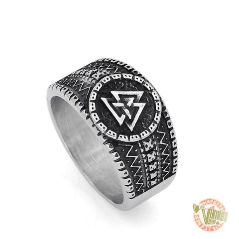 Viking Valknut Ring in Stainless Steel