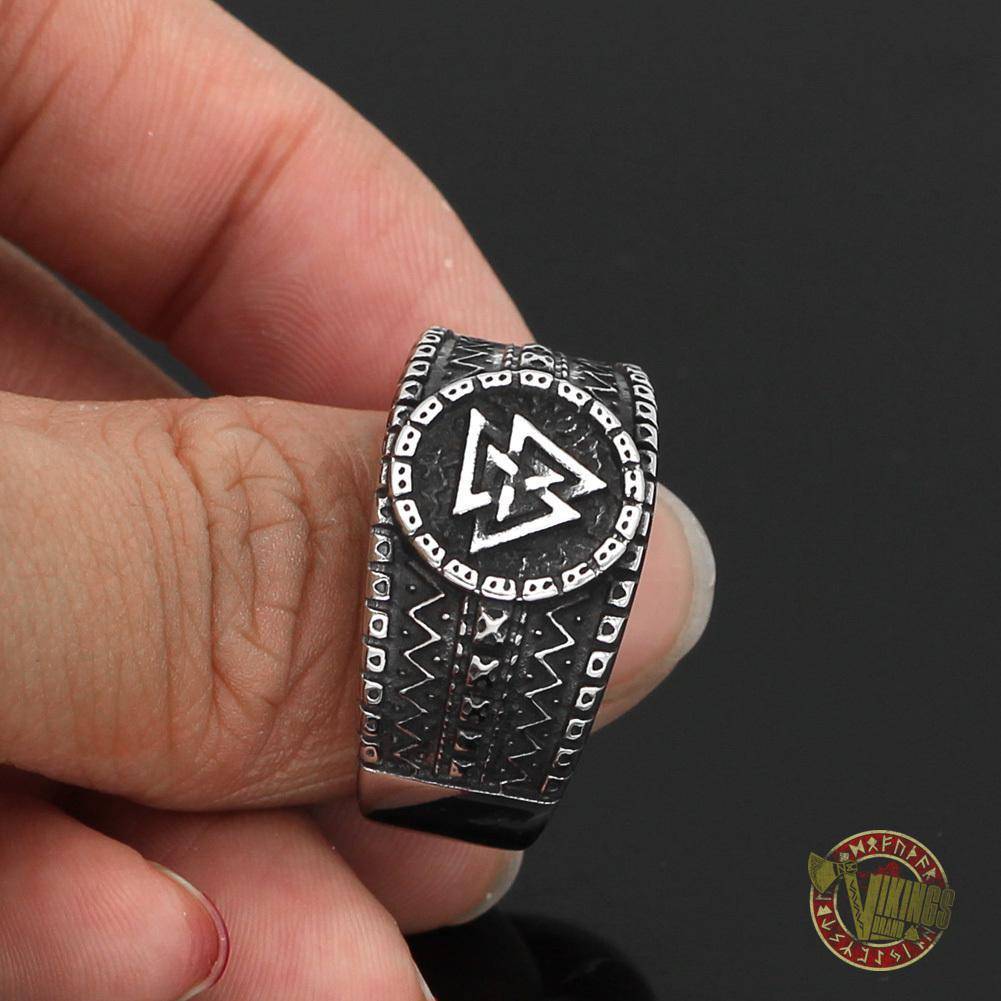 Stainless Steel Viking Norse Valknut Ring - VikingsBrand