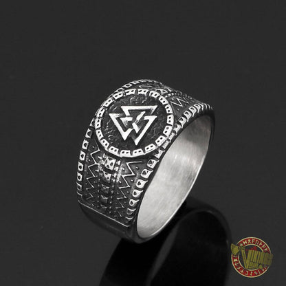 Stainless Steel Viking Norse Valknut Ring - VikingsBrand