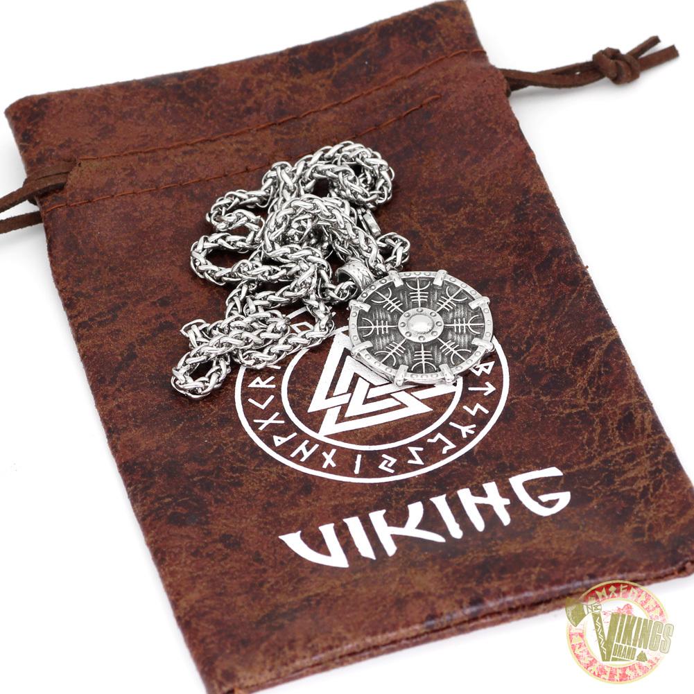 Stainless Steel Viking Shield Necklace - VikingsBrand