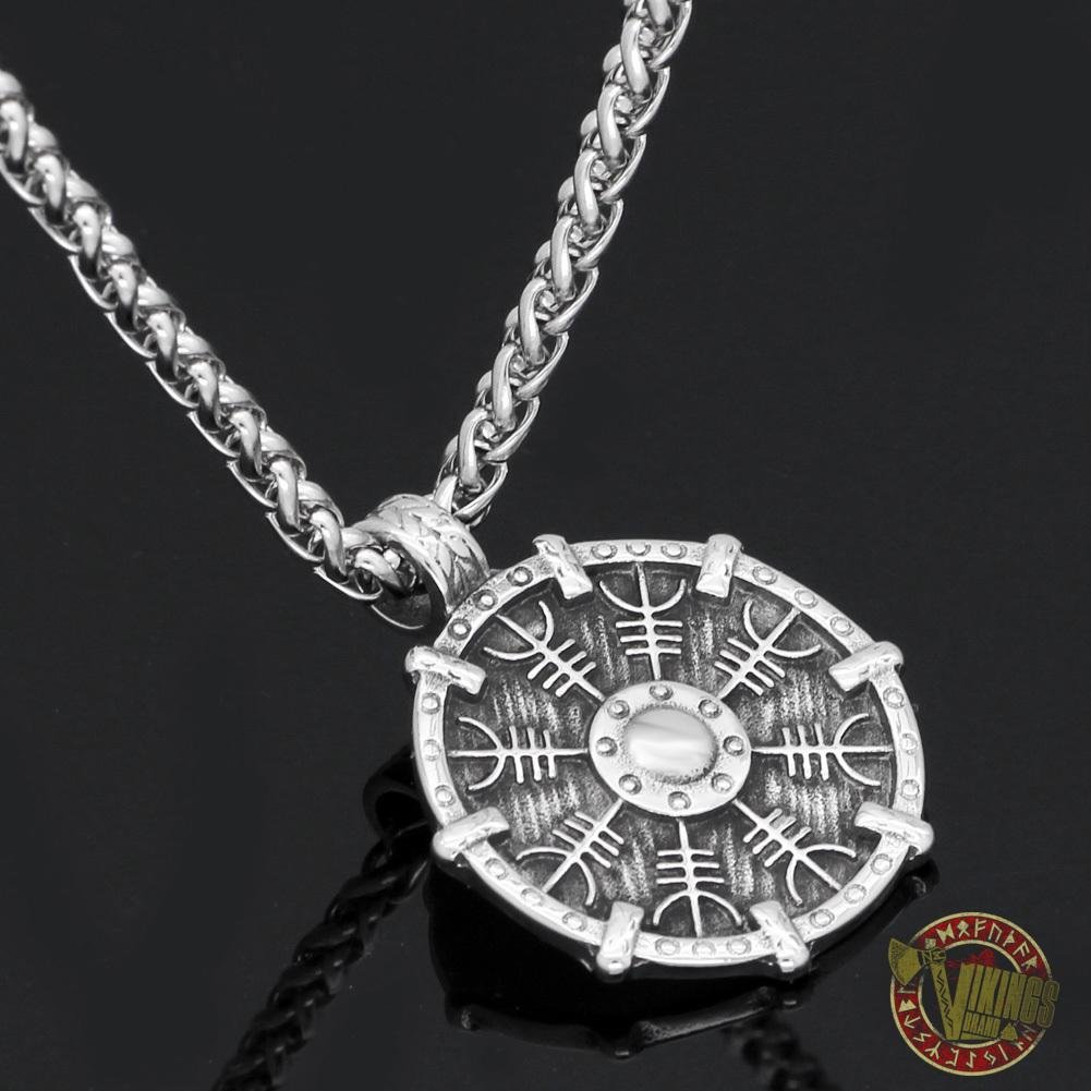 Stainless Steel Viking Shield Necklace - VikingsBrand