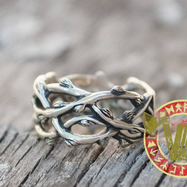 Sterling silver plexus branches ring