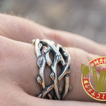 Sterling Silver Plexus Branches Ring - VikingsBrand