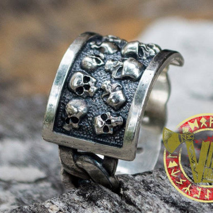 Sterling Silver Ring with Skull - VikingsBrand