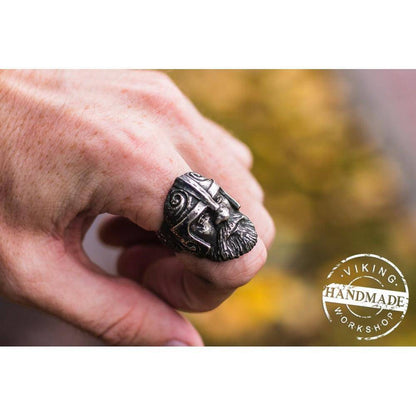 Sterling Silver Viking Ring - Odin Ring - Norse Jewelry - VikingsBrand