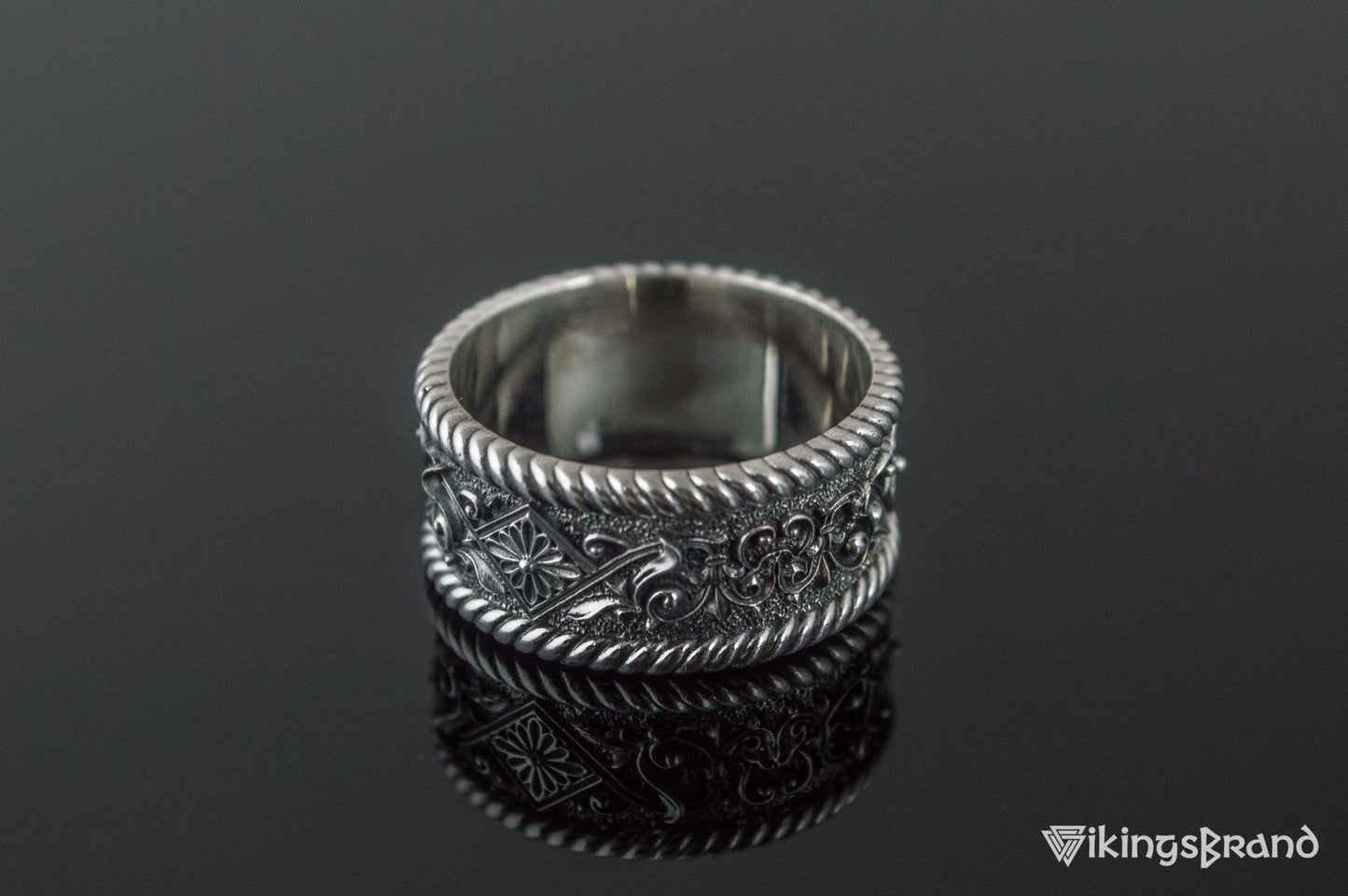 The Ornament Vikings Ring Sterling Silver Handmade Unique Jewelry