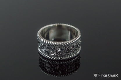 The Ornament Vikings Ring Sterling Silver Handmade Unique Jewelry