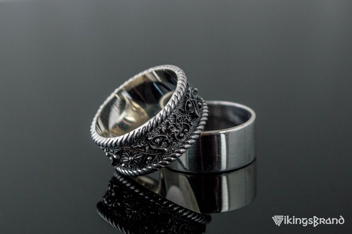 The Ornament Vikings Ring Sterling Silver Handmade Unique Jewelry