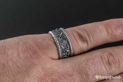The Ornament Vikings Ring Sterling Silver Handmade Unique Jewelry