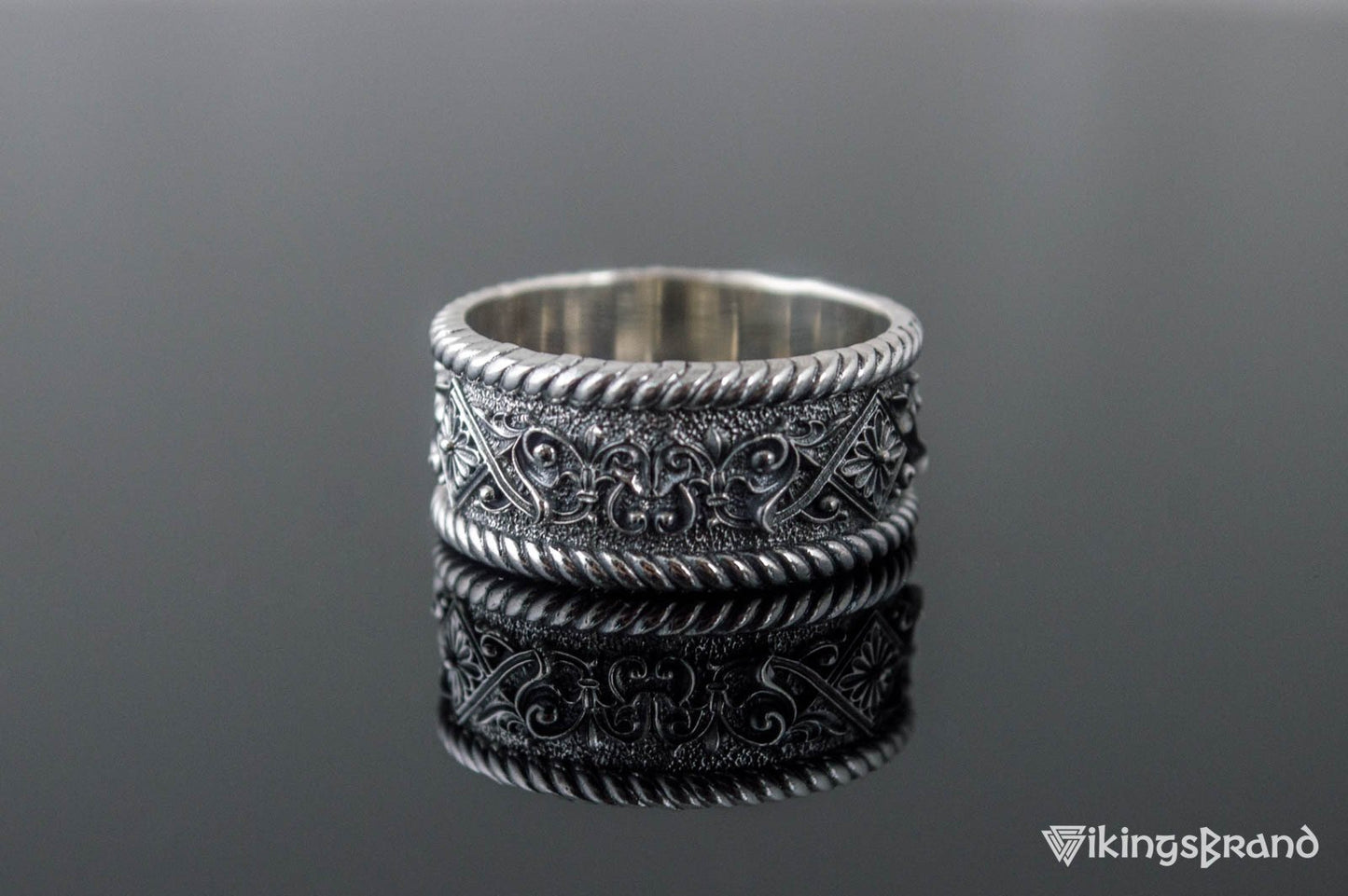 The Ornament Vikings Ring Sterling Silver Handmade Unique Jewelry