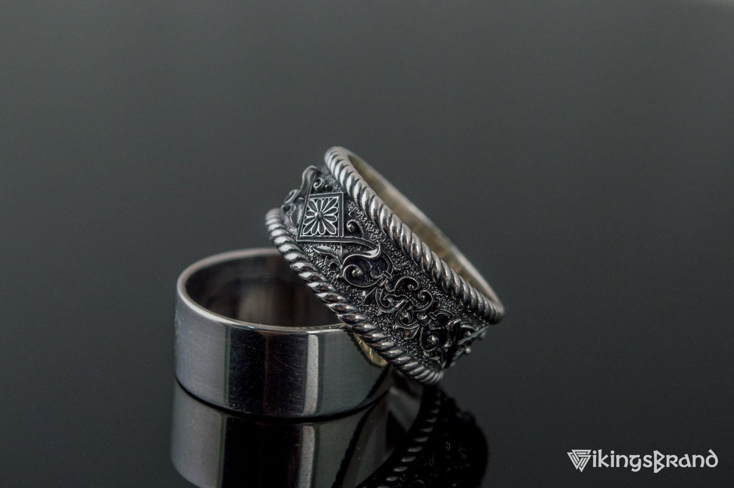 The Ornament Vikings Ring Sterling Silver Handmade Unique Jewelry