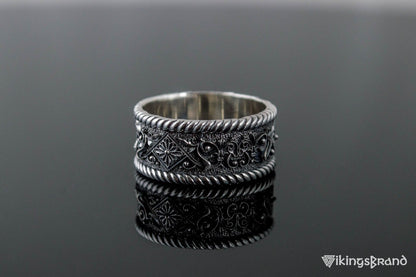 The Ornament Vikings Ring Sterling Silver Handmade Unique Jewelry