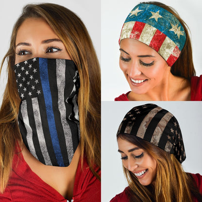 Thin Blue Line Neck Gaiter | Face Shield - USA