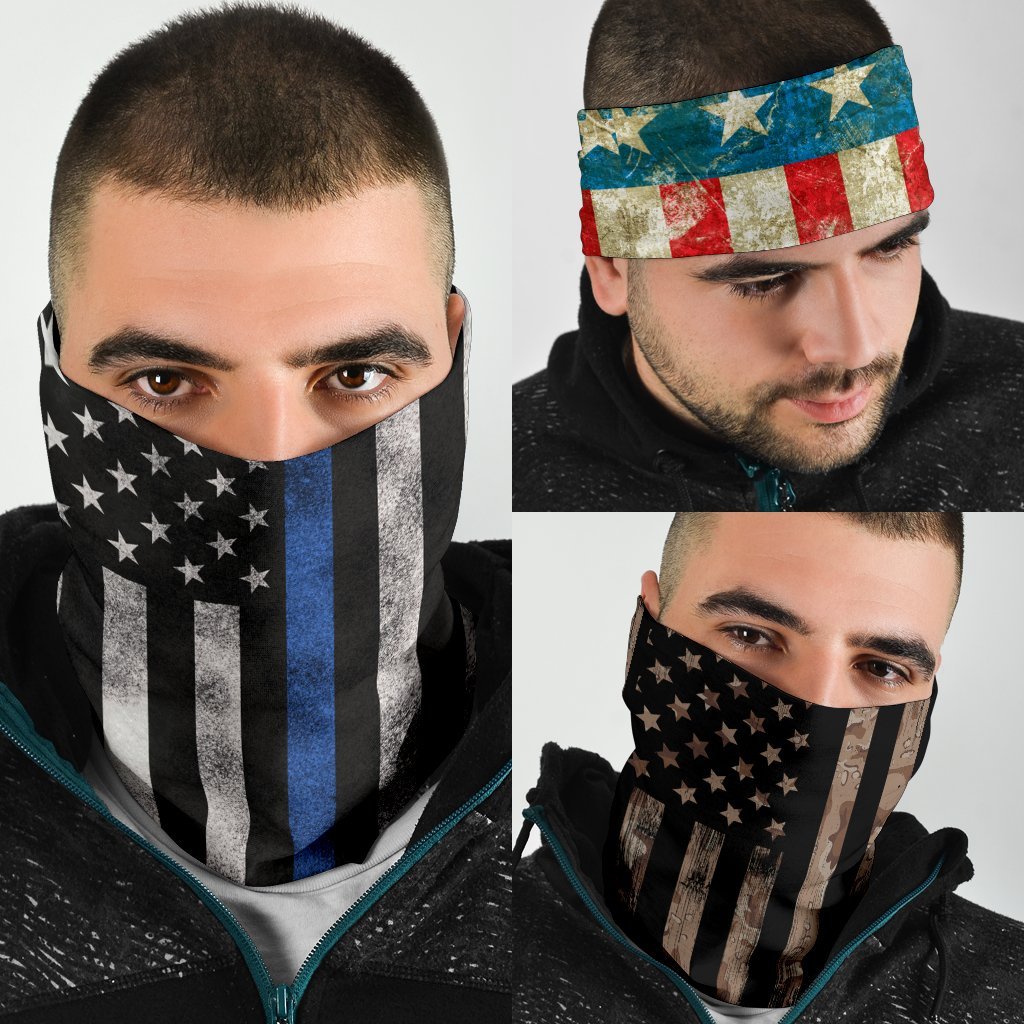 Thin Blue Line Neck Gaiter | Face Shield - USA