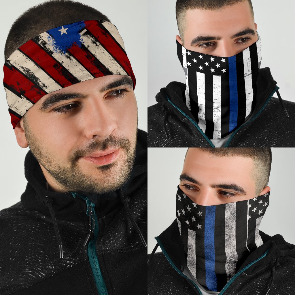 Thin Blue Line Neck Gaiter | Face Shield - USA Variations