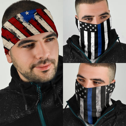 Thin Blue Line Neck Gaiter | Face Shield - USA Variations