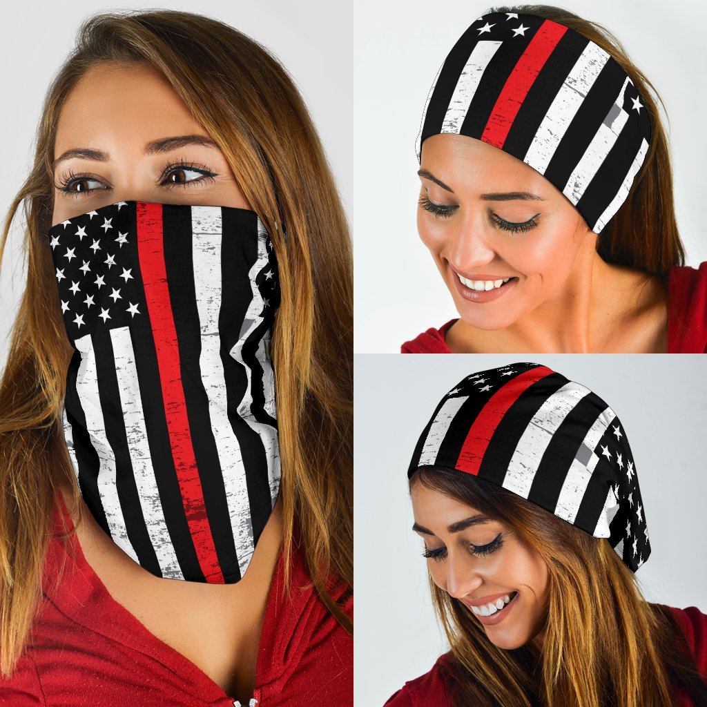Thin Red Line Neck Gaiter | Face Shield - Red