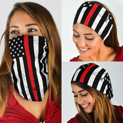 Thin Red Line Neck Gaiter | Face Shield - Red