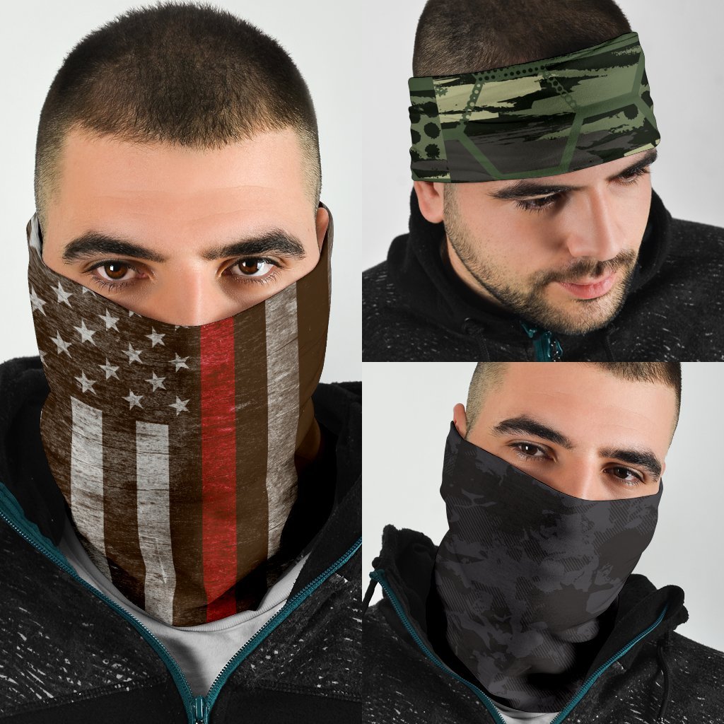 Thin Red Line Neck Gaiter | Face Shield - Brown