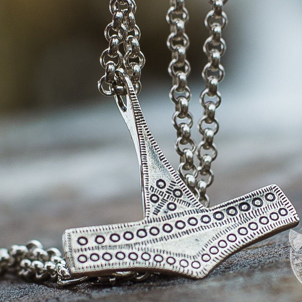 Thor's Hammer from Bornholm Island 925 Sterling Silver  Pendant - VikingsBrand