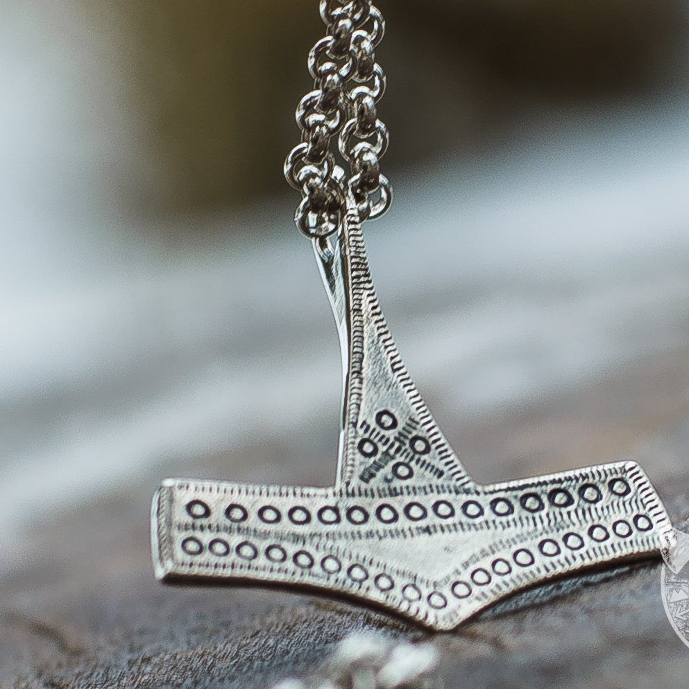Thor's Hammer from Bornholm Island 925 Sterling Silver  Pendant - VikingsBrand