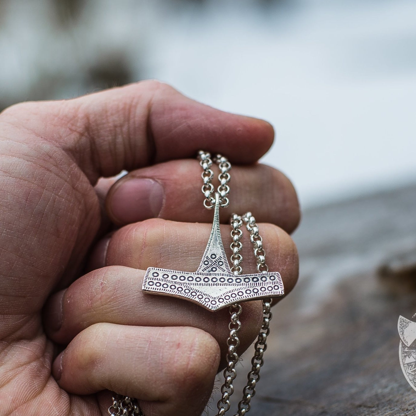 Thor's Hammer from Bornholm Island 925 Sterling Silver  Pendant - VikingsBrand