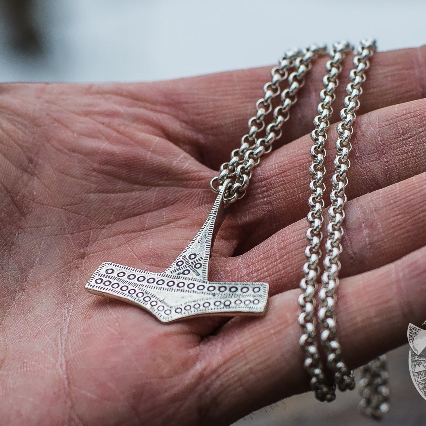 Thor's Hammer from Bornholm Island 925 Sterling Silver  Pendant - VikingsBrand