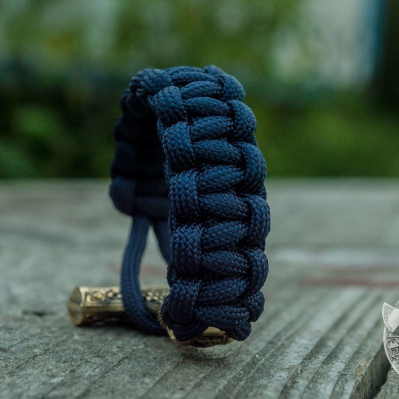 Thors Hammer Purple Paracord Bronze Bracelet - VikingsBrand