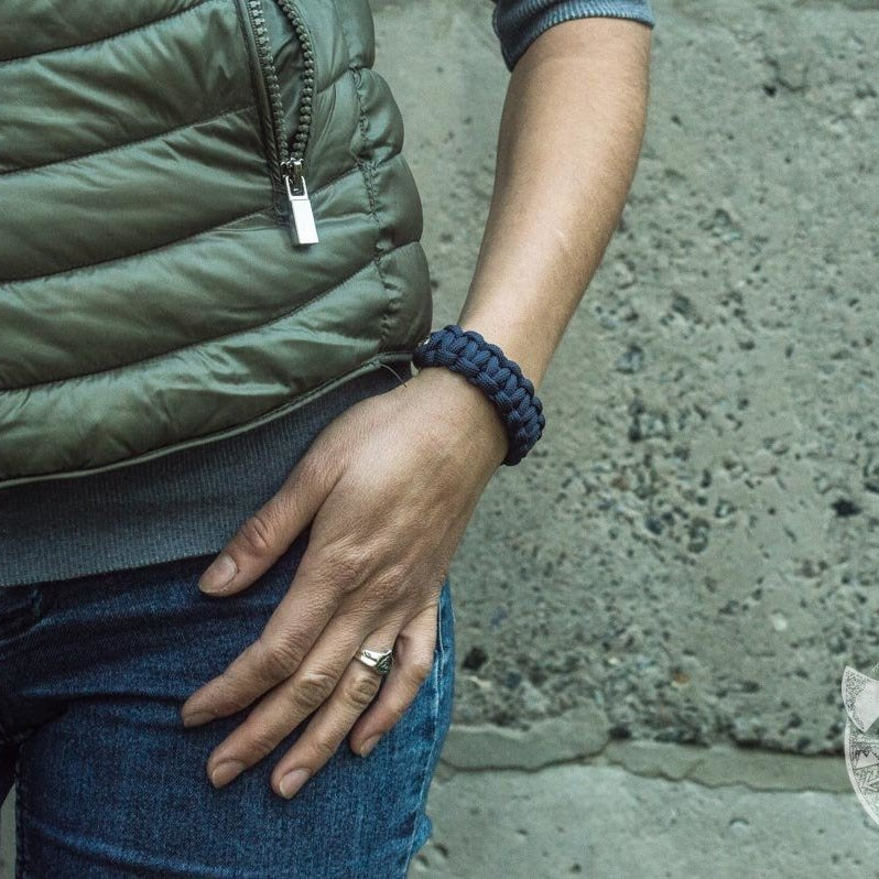 Thors Hammer Purple Paracord Bronze Bracelet - VikingsBrand