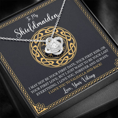 To My Shieldmaiden Love Knot Gift Necklace