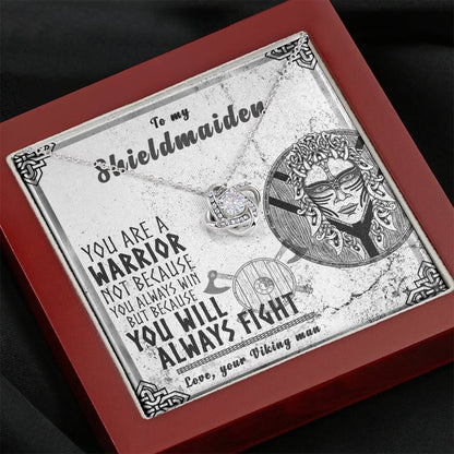 To My Shieldmaiden Love Knot Gift Necklace