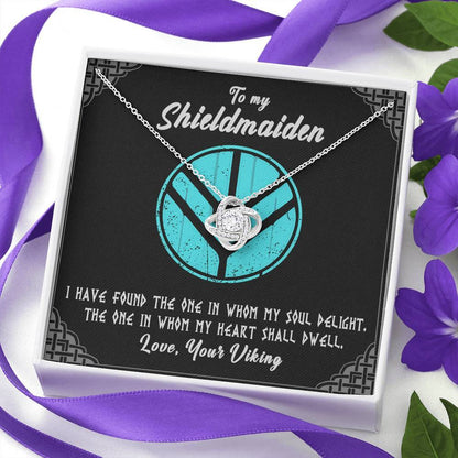 To My Shieldmaiden Love Knot Gift Necklace