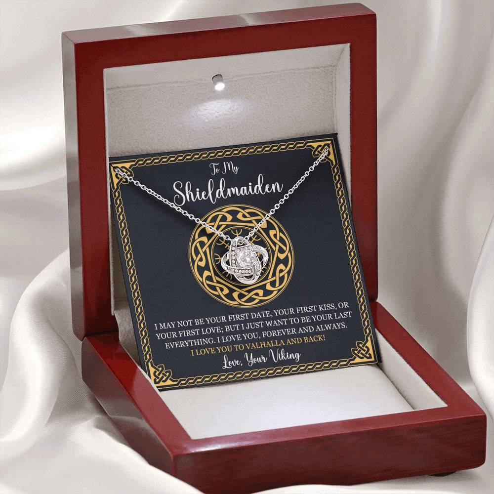 To My Shieldmaiden Love Knot Gift Necklace