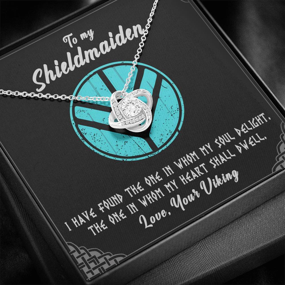 To My Shieldmaiden Love Knot Gift Necklace