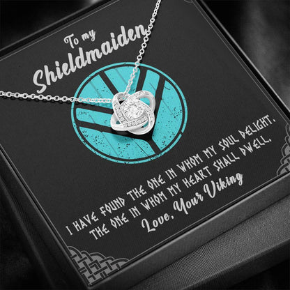 To My Shieldmaiden Love Knot Gift Necklace