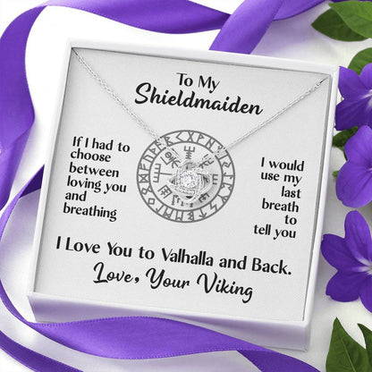 To My Shieldmaiden Love Knot Gift Necklace